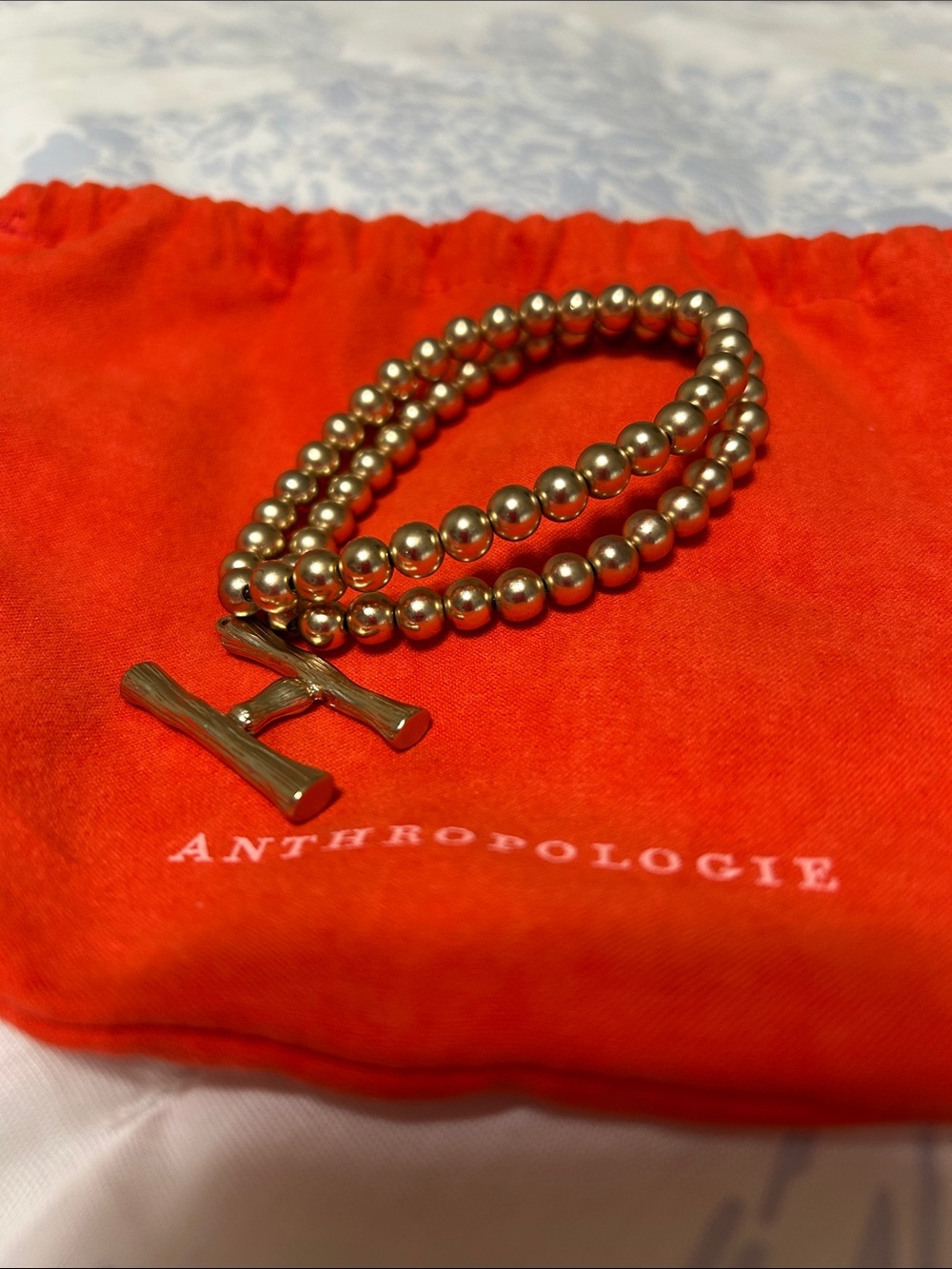 Anthropologie Gold H Bracelet with Kaxi Flat Hair Clip - Picture 4 of 5